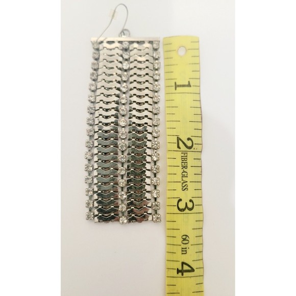 Drop Earring Rhinestones Fashion Tassel Mixed Style Women Silver Wedding Party - Picture 6 of 7